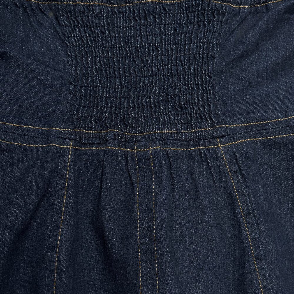 EMERSON LANG DENIM BUSTIER FIT AND FLARE STRAPLESS FESTIVAL COQUETTE GLAM MEDIUM - Picture 5 of 5